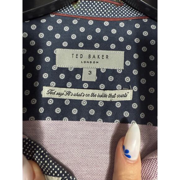 Ted Baker London Purple Textured Button-Up Shirt Size 3 (M) - Picture 6 of 9